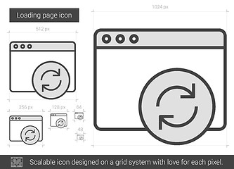 Image showing Loading page line icon.