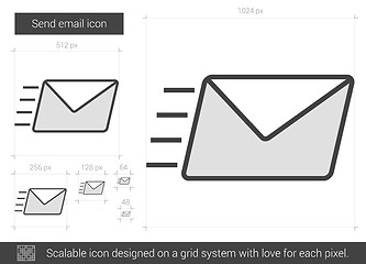 Image showing Send email line icon.