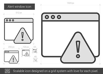 Image showing Alert window line icon.