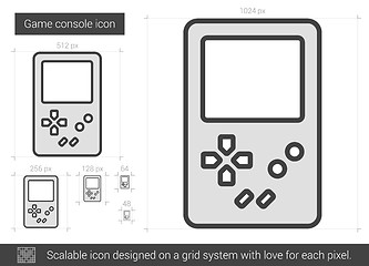 Image showing Game console line icon.