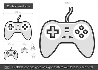 Image showing Game pad line icon.