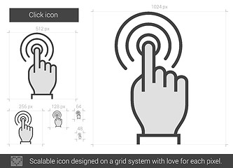 Image showing Click line icon.