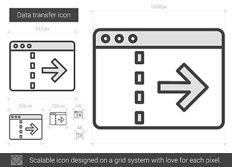 Image showing Data transfer line icon.