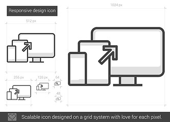 Image showing Responsive design line icon.