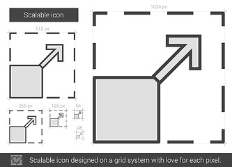 Image showing Scalable line icon.