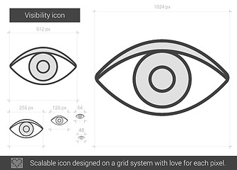 Image showing Visibility line icon.