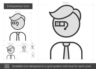 Image showing Entrepreneur line icon.