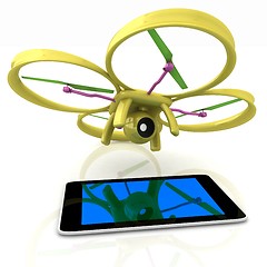 Image showing Drone with tablet pc