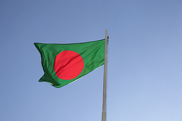 Image showing National flag of Bangladesh on a flagpole