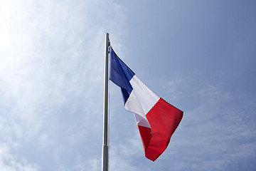 Image showing National flag of France on a flagpole