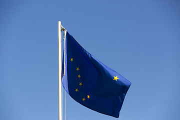 Image showing National flag of Alaska on a flagpole