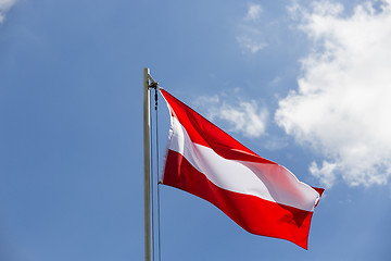 Image showing National flag of Austria on a flagpole