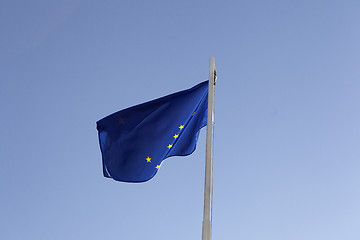 Image showing National flag of Alaska on a flagpole