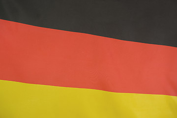Image showing Closeup of textile flag of Germany