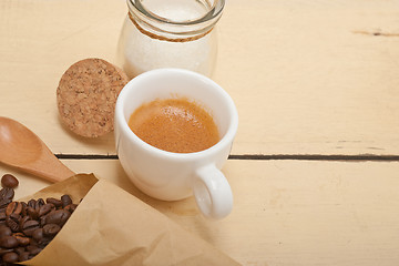 Image showing espresso coffee and beans