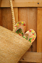 Image showing Pair of sandals