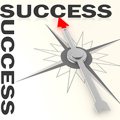 Image showing Compass with success word isolated