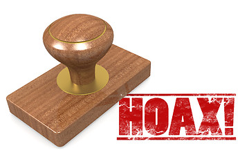 Image showing Rubber stamp with word Hoax