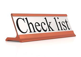 Image showing Check list table tag isolated