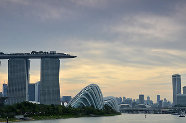 Image showing Singapore cityscape during sunset