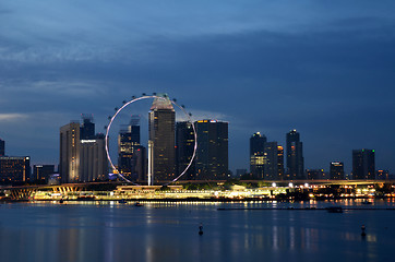 Image showing Singapore cityscape during sunset