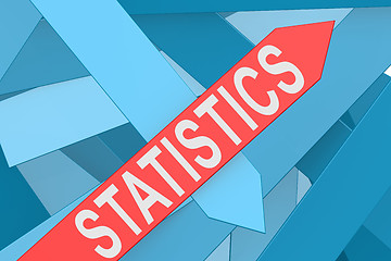 Image showing Statistics arrow pointing upward