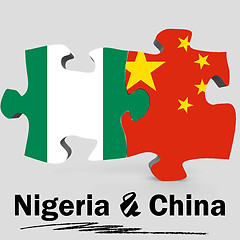 Image showing China and Nigeria flags in puzzle 