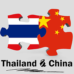 Image showing China and Thailand flags in puzzle 