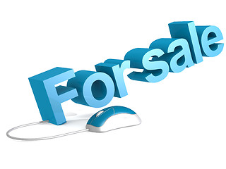 Image showing For sale word with blue mouse