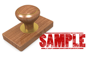 Image showing Sample wooded seal stamp