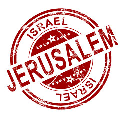 Image showing Red Jerusalem stamp 