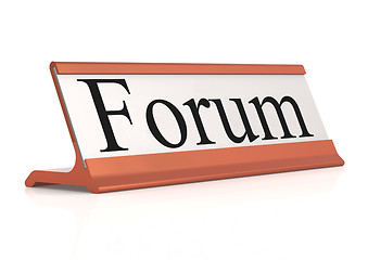 Image showing Forum word on table tag 