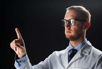 Image showing close up of male doctor in white coat