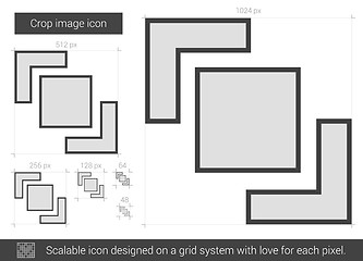 Image showing Crop image line icon.