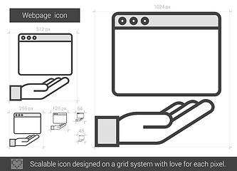 Image showing Webpage line icon.