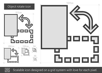 Image showing Object rotate line icon.