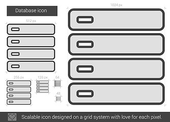 Image showing Database line icon.