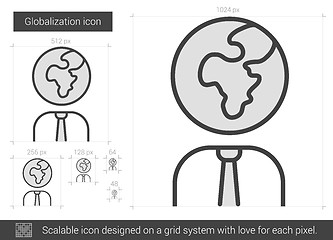 Image showing Globalization line icon.