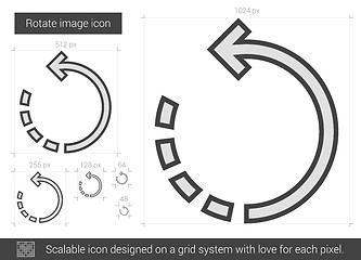 Image showing Rotate image line icon.