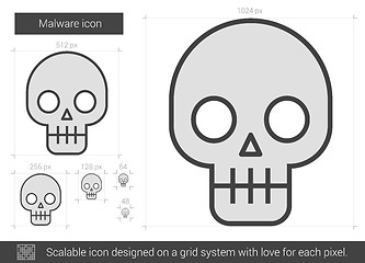 Image showing Malware line icon.