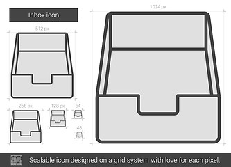 Image showing Inbox line icon.