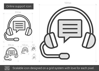 Image showing Online support line icon.
