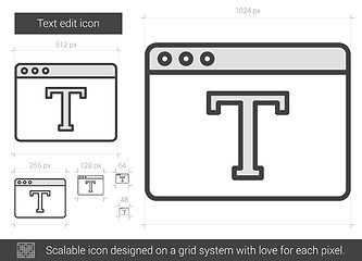 Image showing Text edit line icon.