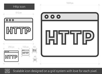 Image showing Http line icon.