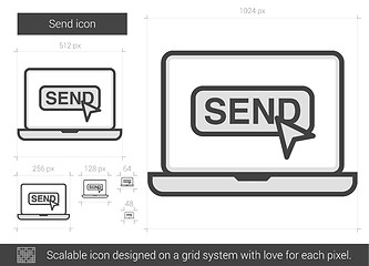 Image showing Send line icon.