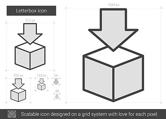 Image showing Letterbox line icon.