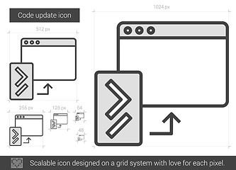 Image showing Code update line icon.