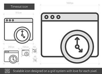 Image showing Timeout line icon.