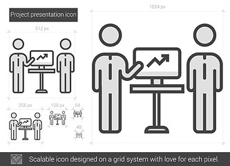 Image showing Project presentation line icon.