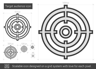 Image showing Target audience line icon.